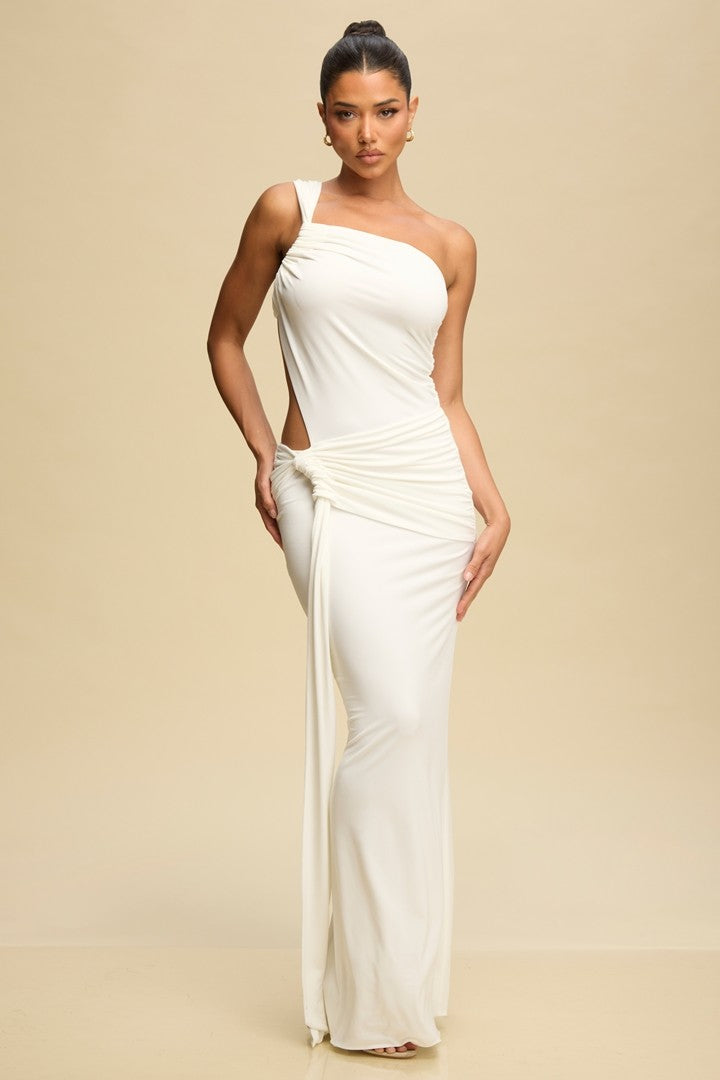One Shoulder Slinky Maxi Dress
