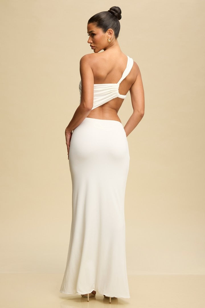 One Shoulder Slinky Maxi Dress