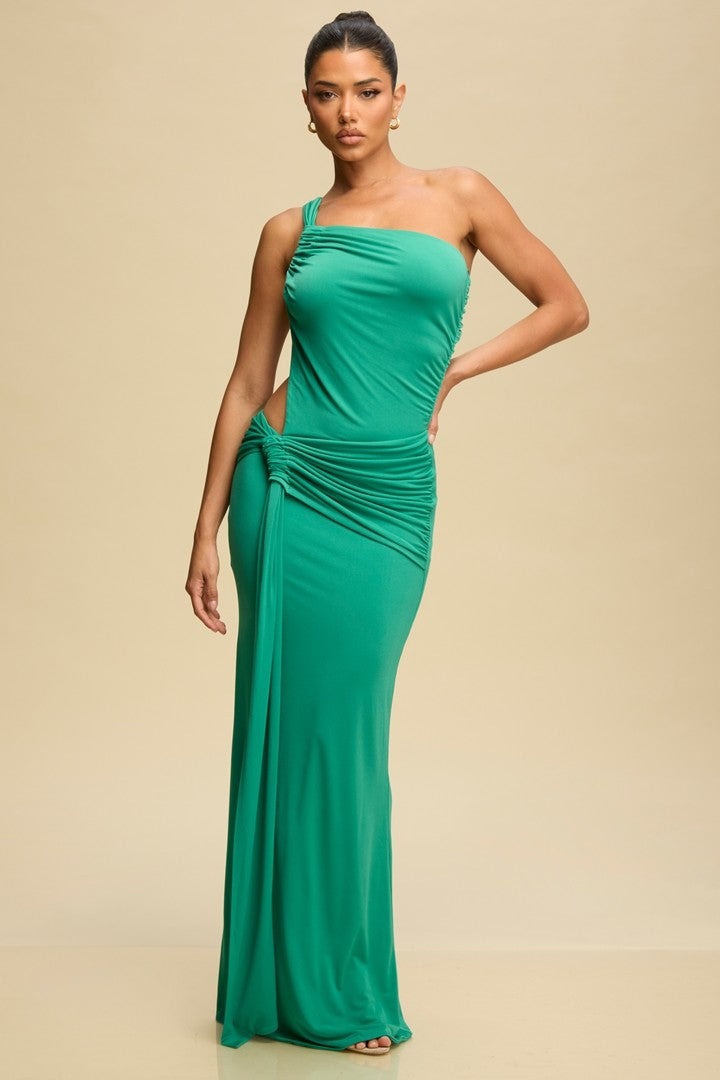One Shoulder Slinky Maxi Dress