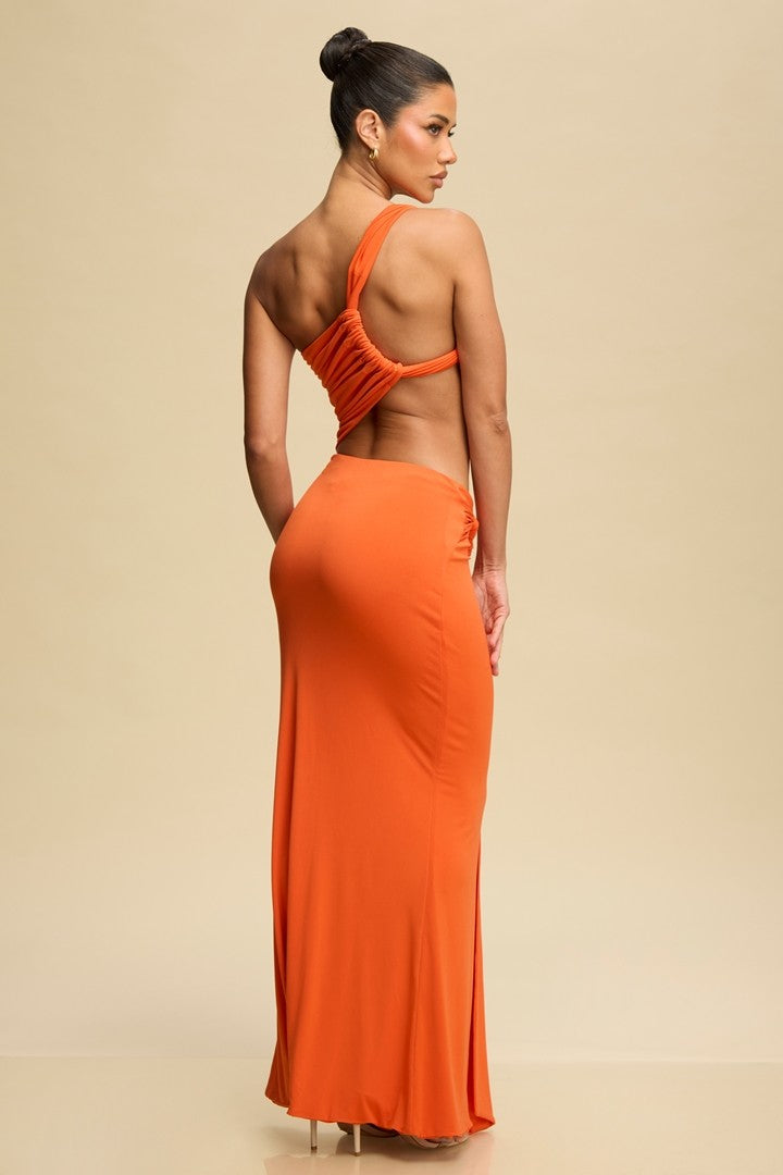 One Shoulder Slinky Maxi Dress