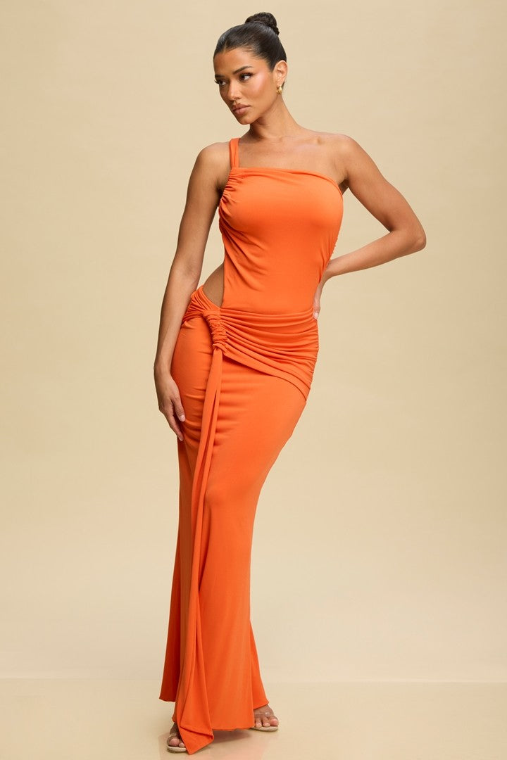 One Shoulder Slinky Maxi Dress