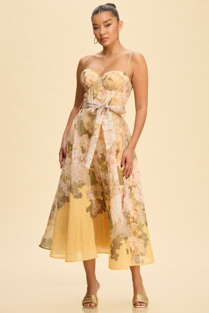 Fall Florals Midi Belted Dress – ANNANDFRANCIS FASHIONLINE