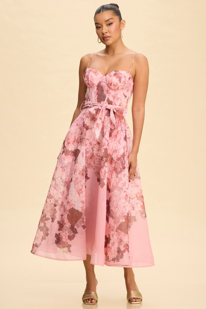 Fall Florals Midi Belted Dress ANNANDFRANCIS FASHIONLINE Fall Florals Midi Belted Dress ANNANDFRANCIS FASHIONLINE